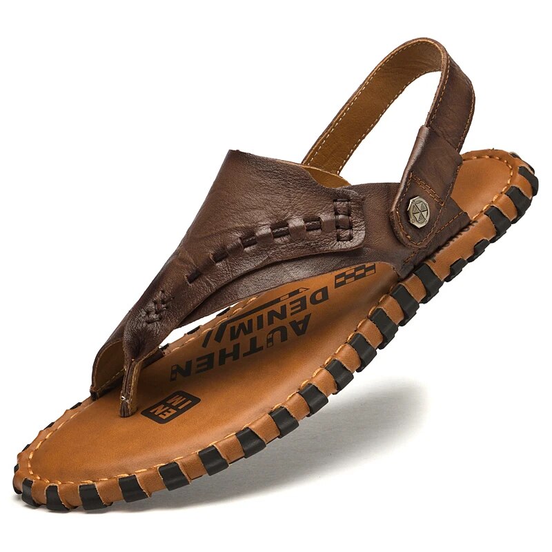 Ivar - Heren Antislip Leder Zomer Sandalen