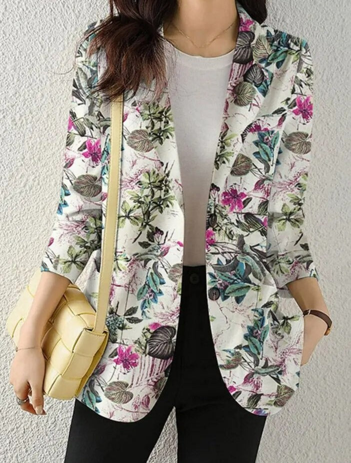 Sharinda - Bloemenpracht Retro Blazer