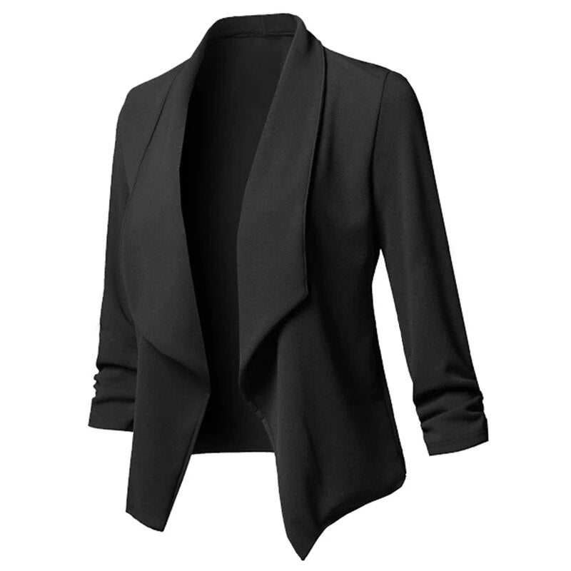 Guiliana - Asymmetrische Blazers Cardigan met Ruches