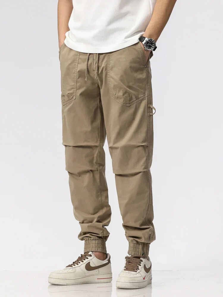 Berend - Heren Slim-Fit Cargo Broek met  Trekkoord