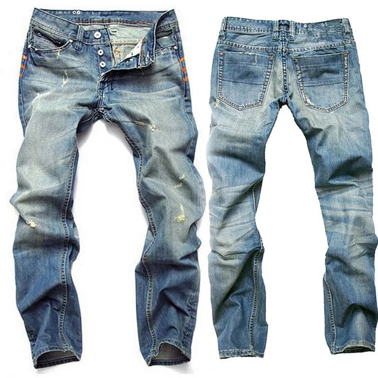 Andro - Geript Denim Jeans voor Mannen