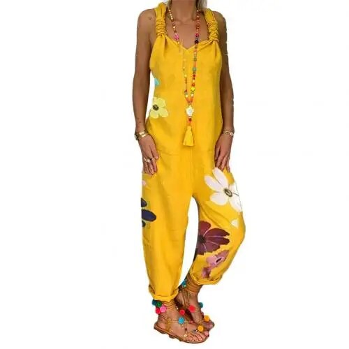 Chrisne - Zomer Bloemenprint Jumpsuit voor Vrouwen