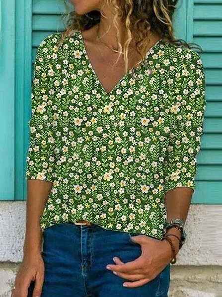 Gail - Boho Bloemen Blouse