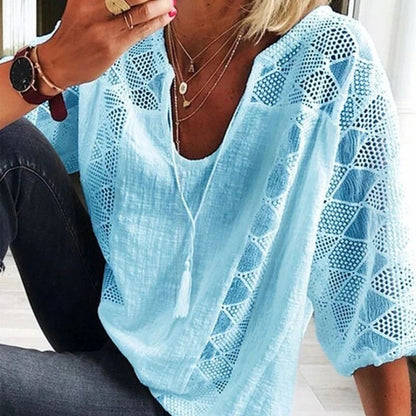 Rochella - Zomerse Kant Stijl Blouse