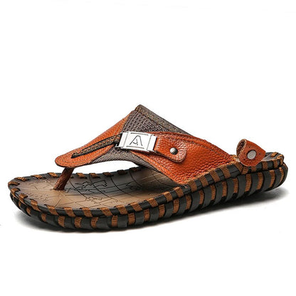 Zoran - Mannen Koe Leder Strand Slippers