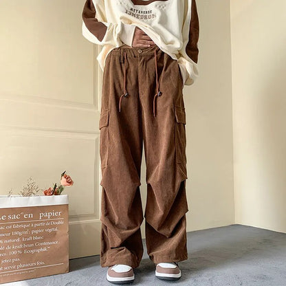 Yusuf - Heren Baggy Corduroy Cargo Broek