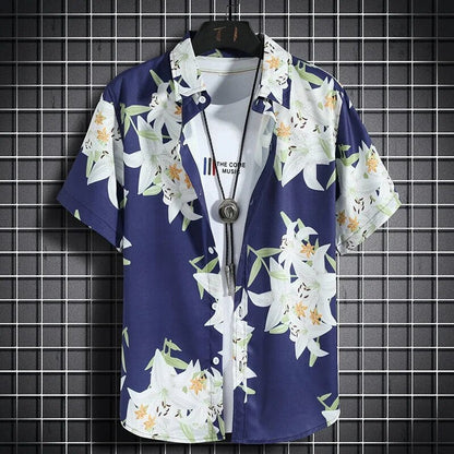 Ashton - Zomerse Strandshirts met Bloemenprint