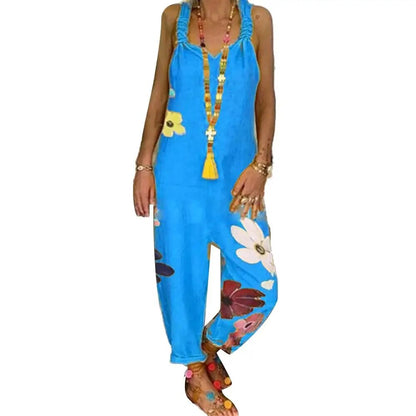 Chrisne - Zomer Bloemenprint Jumpsuit voor Vrouwen