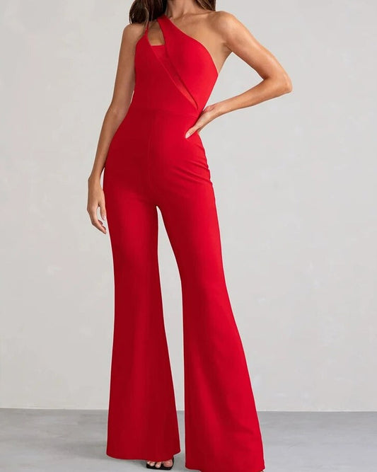 Sharina - Rode Bodycon Jumpsuit