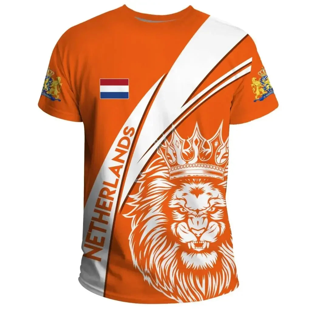 Kayden - Nederlands vlag shirt met nationale embleem voor EK 2024