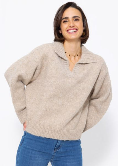 Jasmine - Oversized Pullover met Kraag