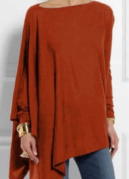 Sierra - Elegante Poncho van Kasjmiermix met Asymmetrische Snit