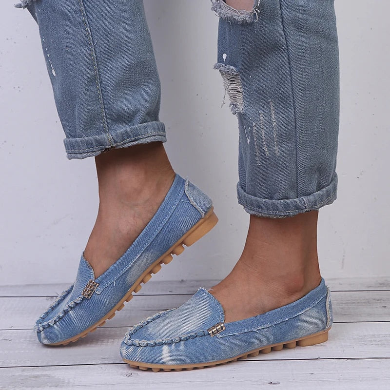 Zole - Denim Plat Damesschoenen