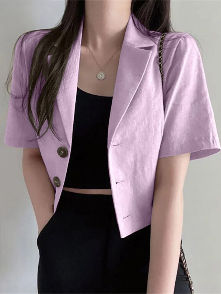 Ethel  - Zomerse Chic Katoenen Blazer