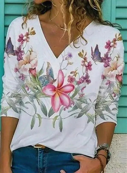 Gail - Boho Bloemen Blouse