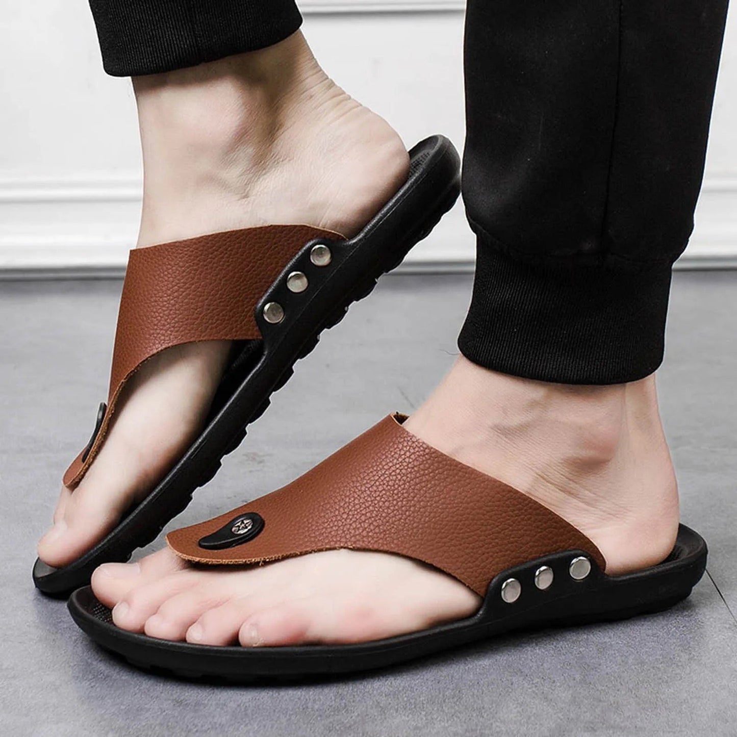 Richerd - Heren Comfortabel Teenslippers Strand Sandalen