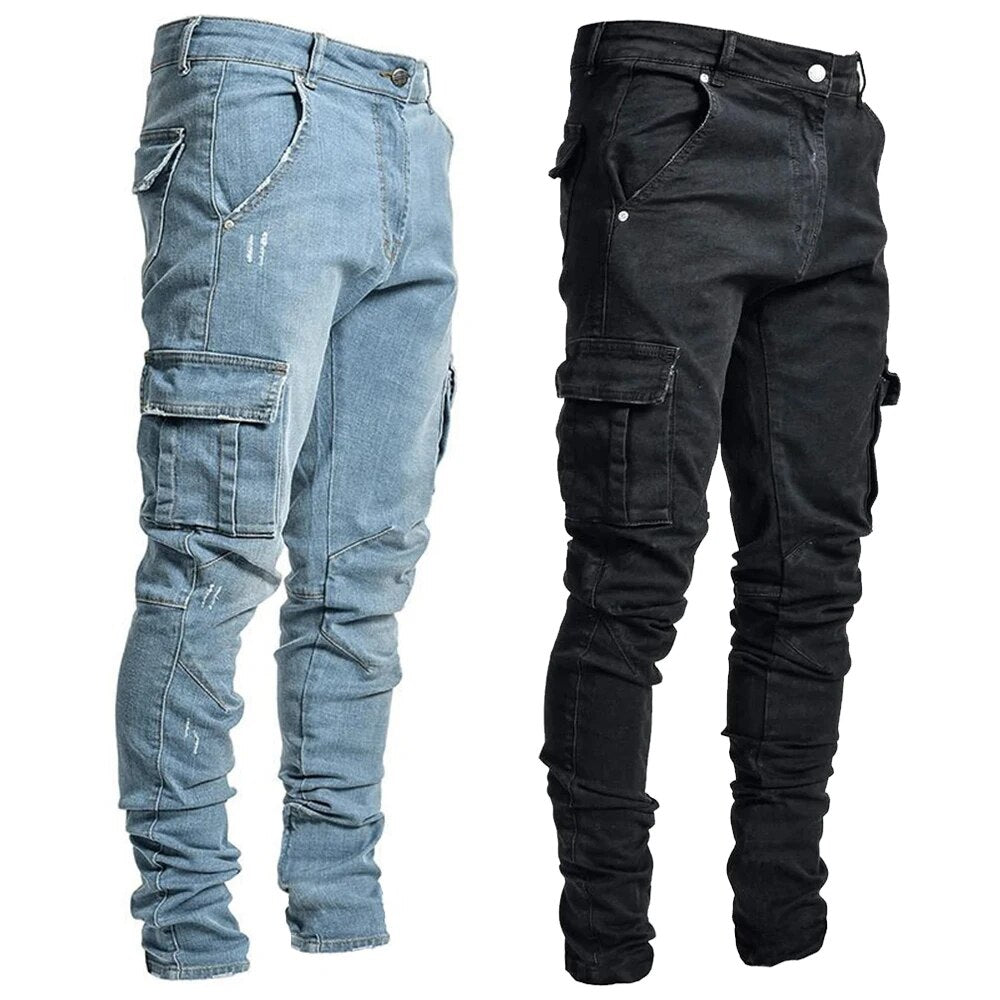 Bjorn - Heren Denim Cargo Broek