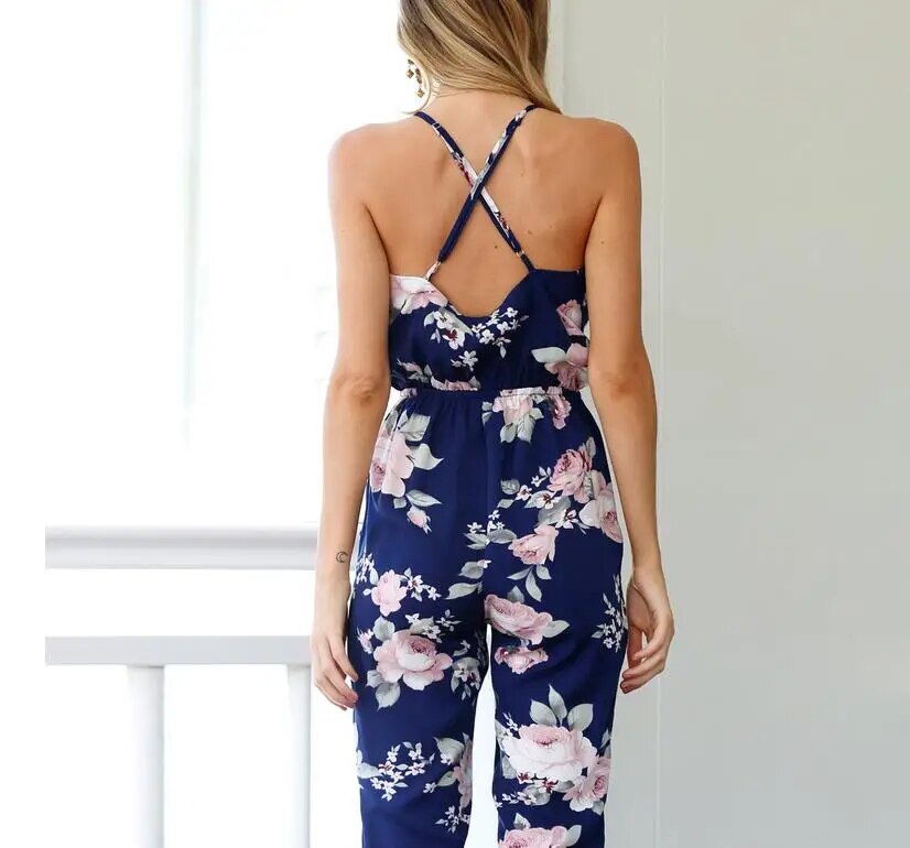 Eulalie - Bloemenprint Zomer Vrouwen Jumpsuit