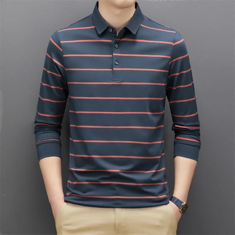 Alphonse - Heren Casual Lange Mouwen Poloshirt