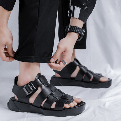 Phocas - Stijlvol Gladiator Leer Sandalen voor Heren