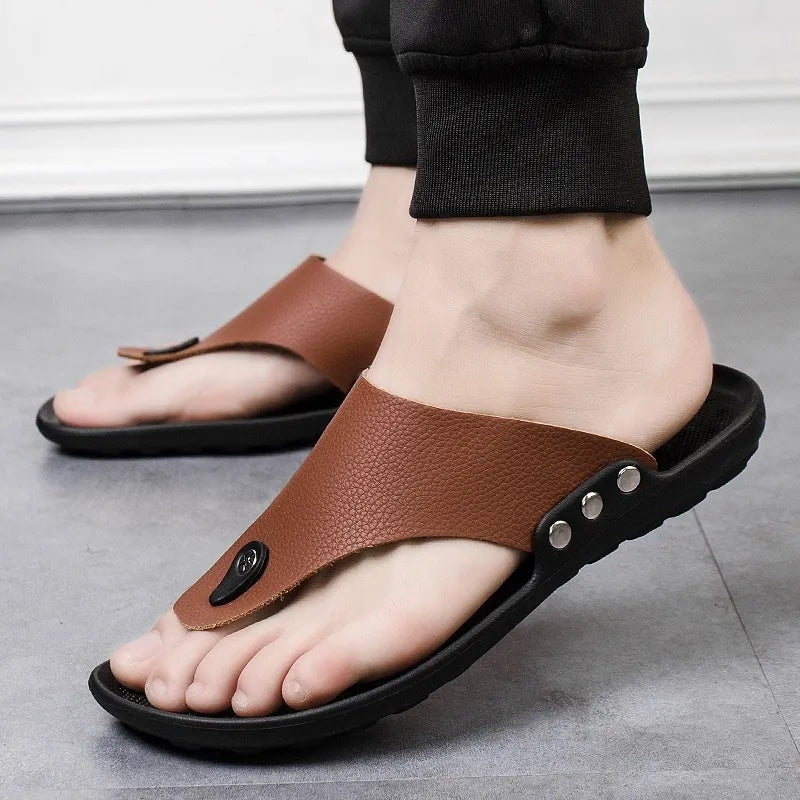 Xandrijn - Heren Comfortabel Antislip Massage Teenslippers