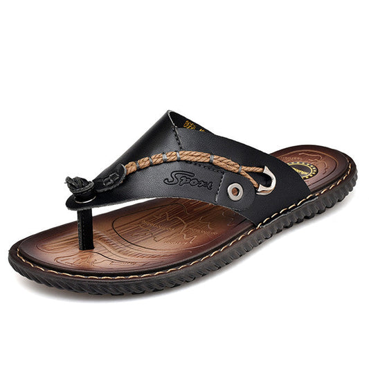 Gijsbert - Stijlvol Leer Strand Sandalen voor Mannen