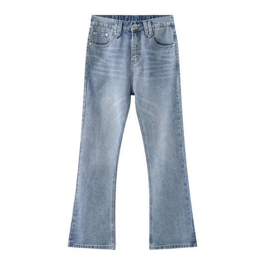 Gerben - Ongedwongen Micro Flakkering Denim Broek voor Heren