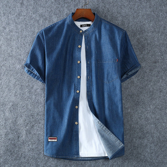 Clemens - Stijlvol Dun Denim Poloshirt voor Heren