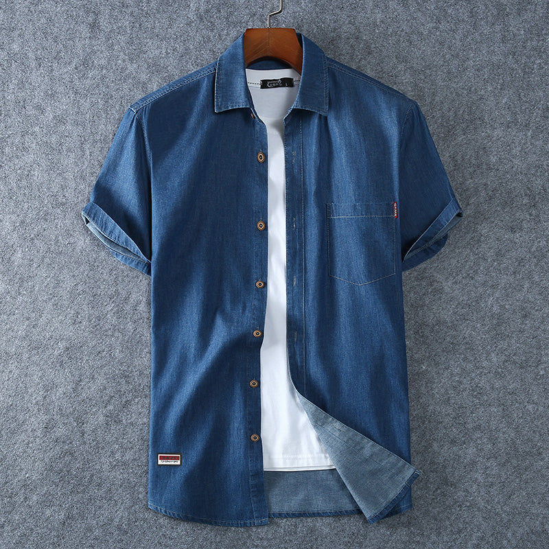 Clemens - Stijlvol Dun Denim Poloshirt voor Heren