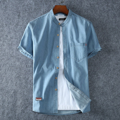 Clemens - Stijlvol Dun Denim Poloshirt voor Heren