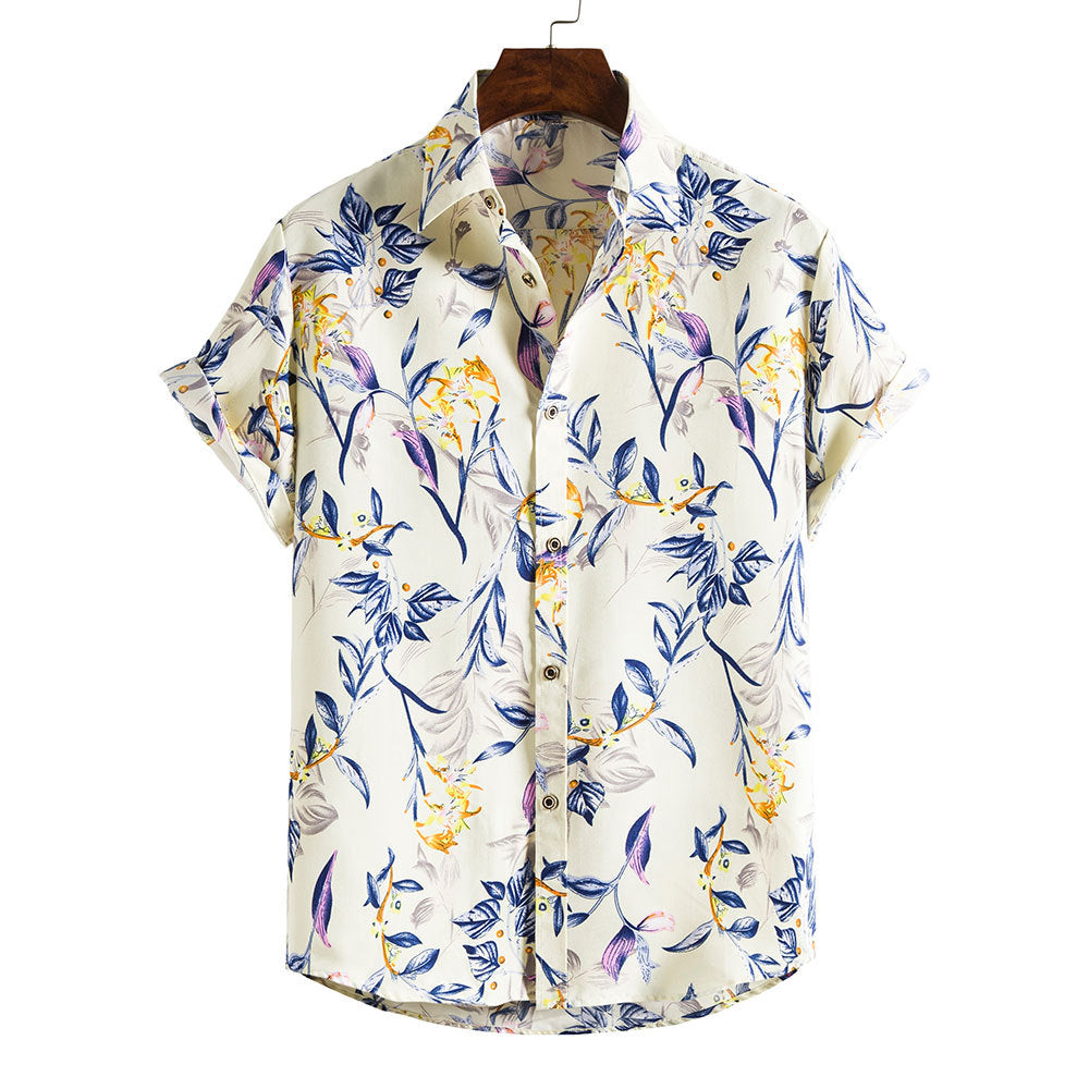 Donovan - Heren Kort Mouw Casual Tropisch Shirt