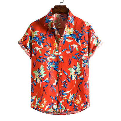 Donovan - Heren Kort Mouw Casual Tropisch Shirt