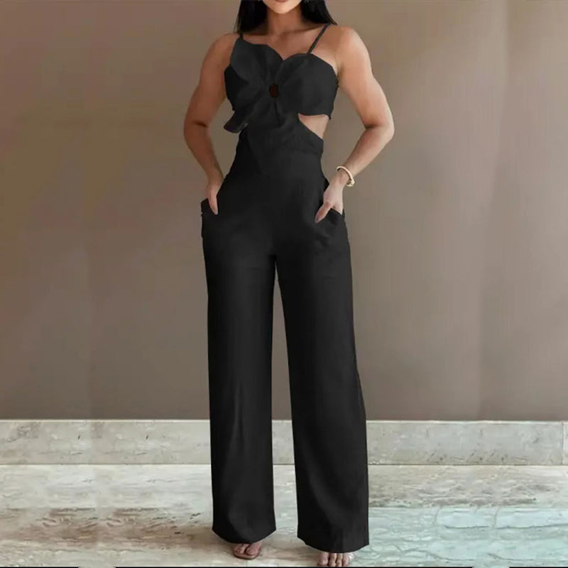 Elvie - Moderne Wijde Pijp Jumpsuit