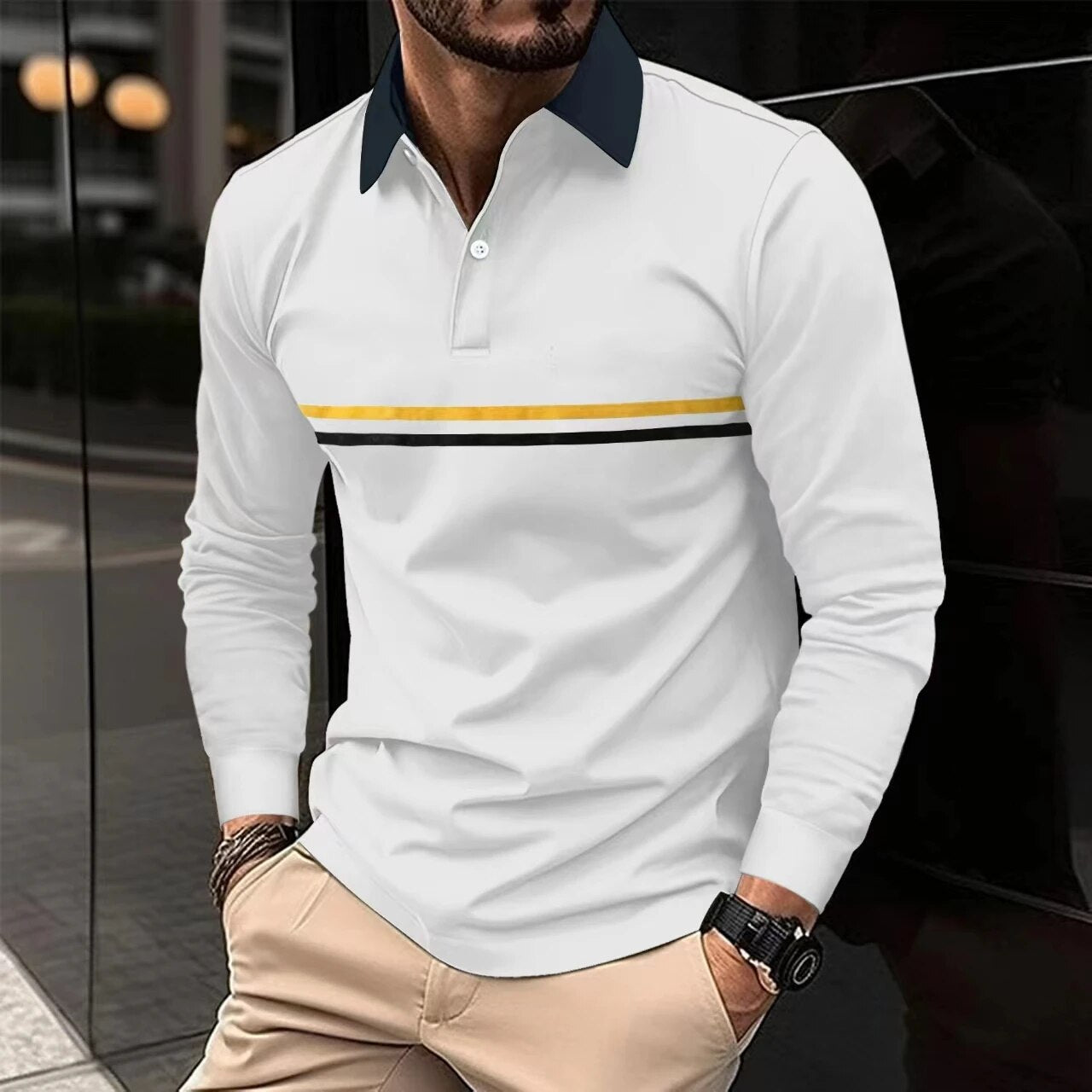 Andy - Heren Poloshirt Met Lange Mouwen