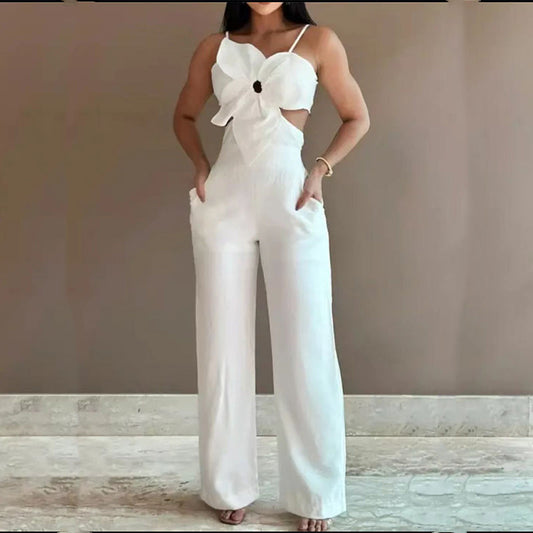 Elvie - Moderne Wijde Pijp Jumpsuit