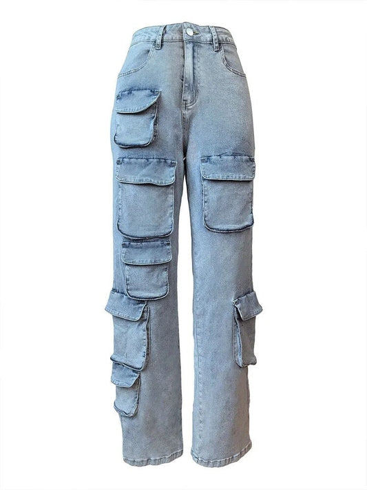 Thara - Stretch Denim Cargo Broek voor Vrouwen