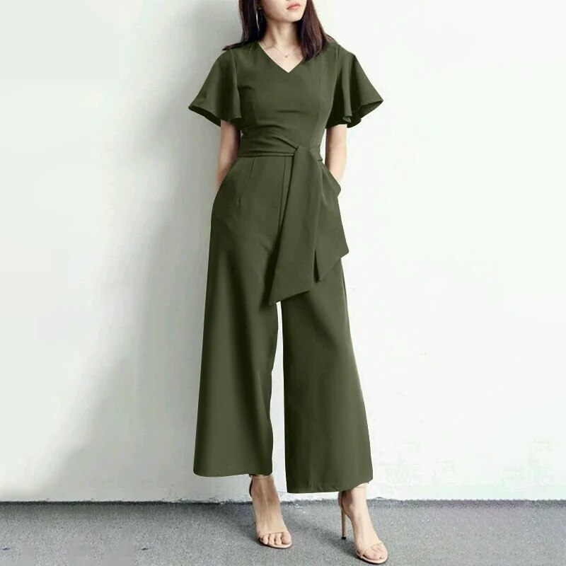 Ulinda - Vrouwen Prachtig Knot Ontwerp Jumpsuit