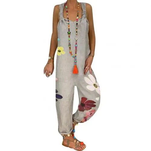 Chrisne - Zomer Bloemenprint Jumpsuit voor Vrouwen