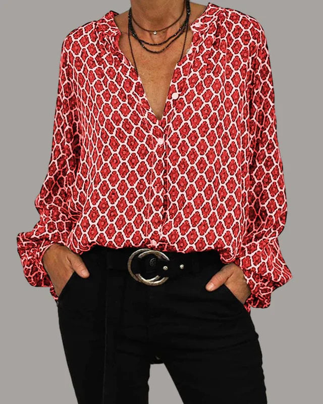 Rosabelle - Blouse met een V-hals