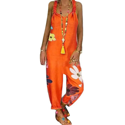 Chrisne - Zomer Bloemenprint Jumpsuit voor Vrouwen