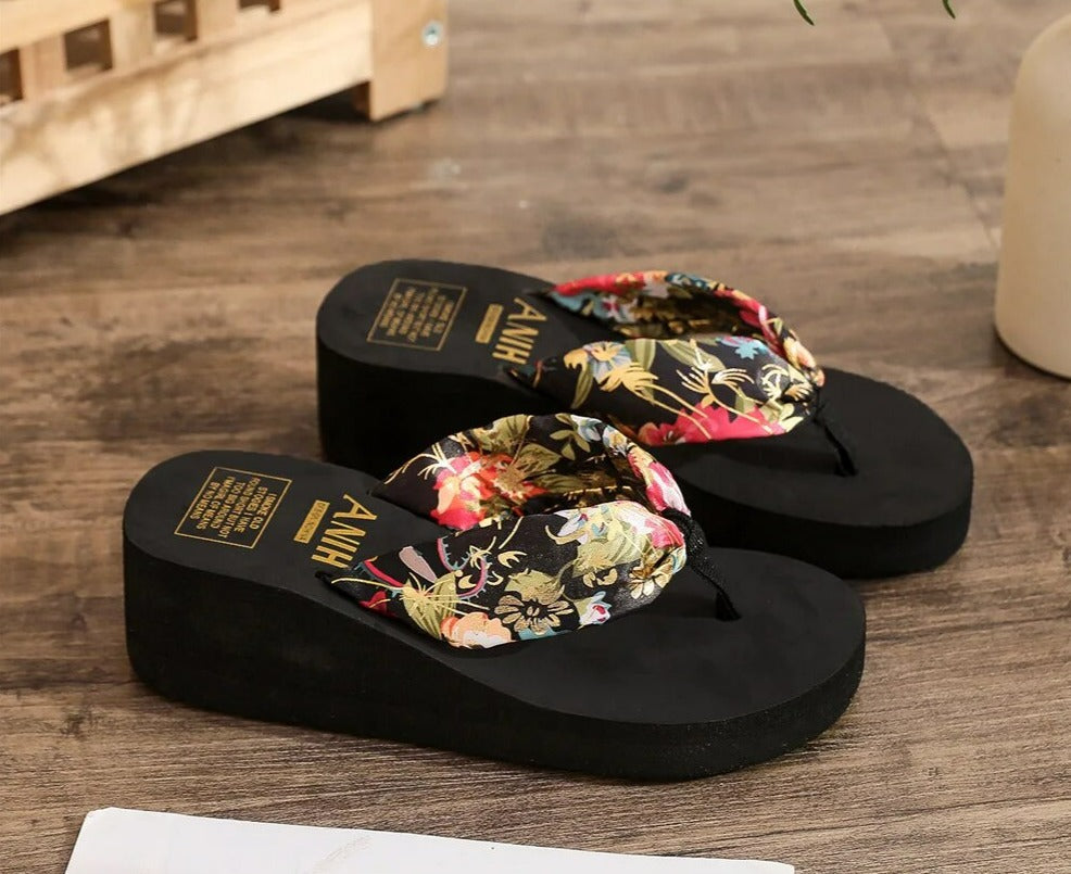 Alischa - Zomerse Strandplatform Slippers