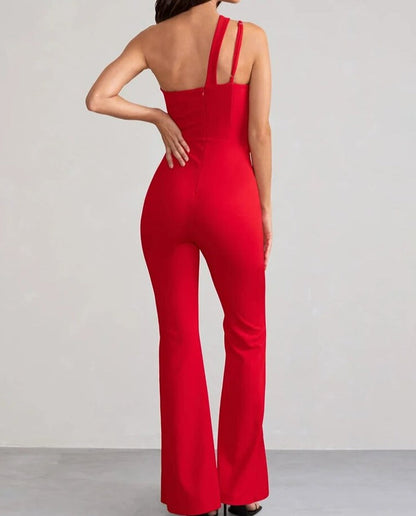 Sharina - Rode Bodycon Jumpsuit