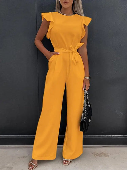 Chenoa - Zomerse Elegante Wijde Pijpen Jumpsuit