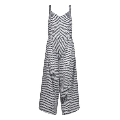 Helmi - Gestreepte Jumpsuit met Wijde Pijpen