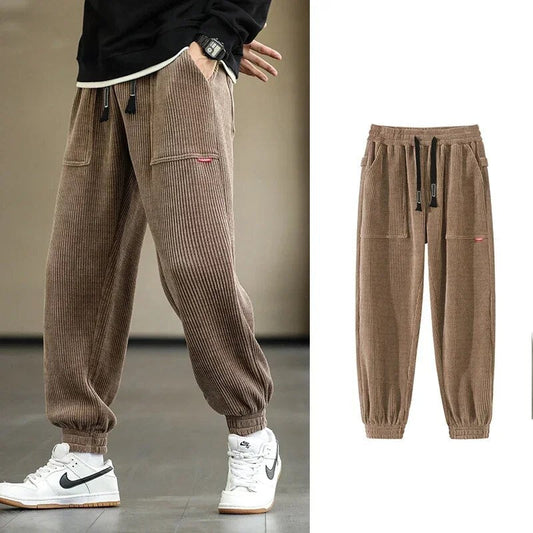 Darrell - Trendy Corduroy Joggers