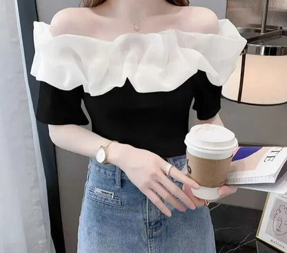 Desteny - Charmante Off-Shoulder Zomerblouse