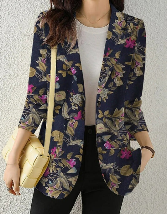 Sharinda - Bloemenpracht Retro Blazer