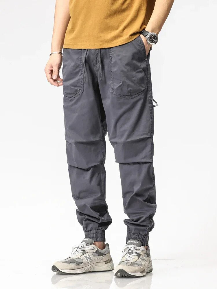 Berend - Heren Slim-Fit Cargo Broek met  Trekkoord