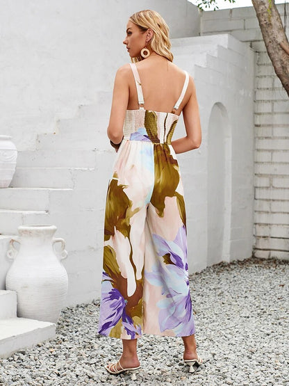 Veera - Zomerse Halter Jumpsuit met Bloemenprint